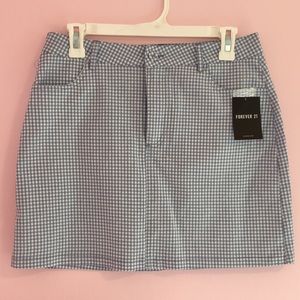 Forever 21  Baby Blue Gingham Skirt (M)